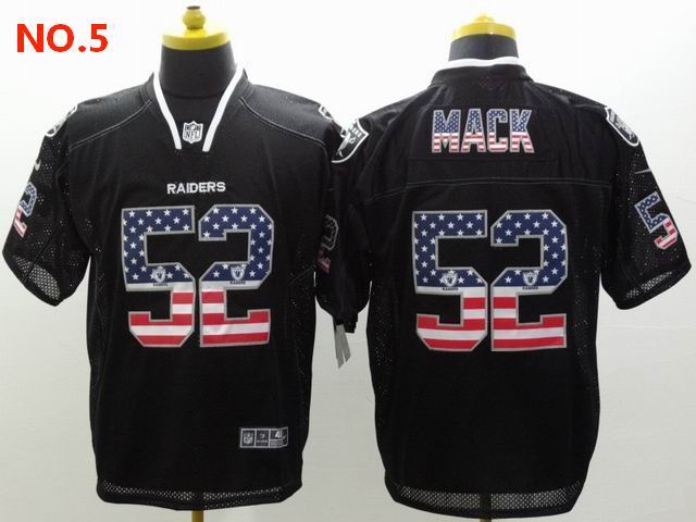 Men's Las Vegas Raiders 52 Khalil Mack Jersey NO.5;
